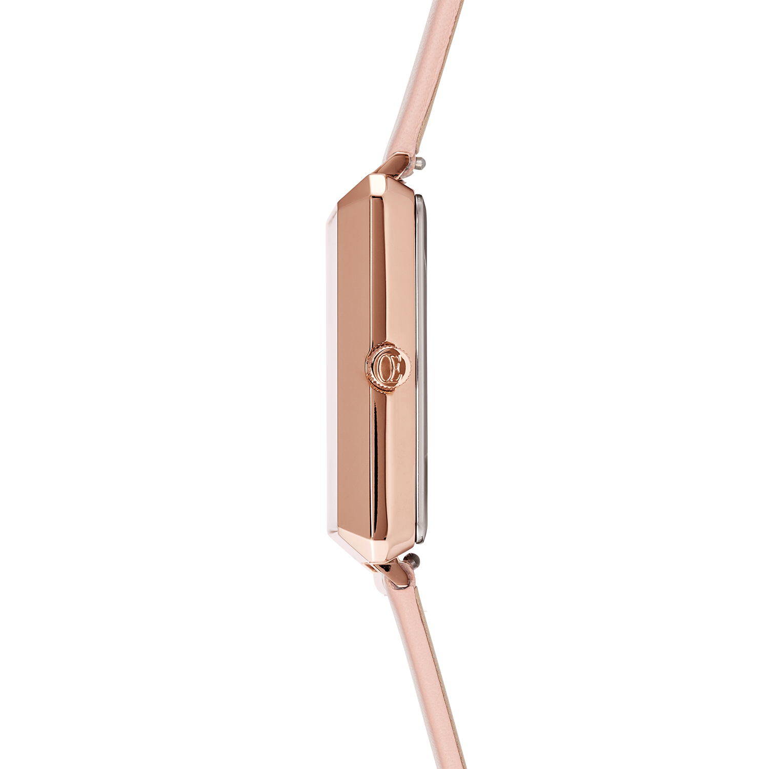 Uhr Iconic Square Perlmutt Roségold Armband Leder Romantic Rosé