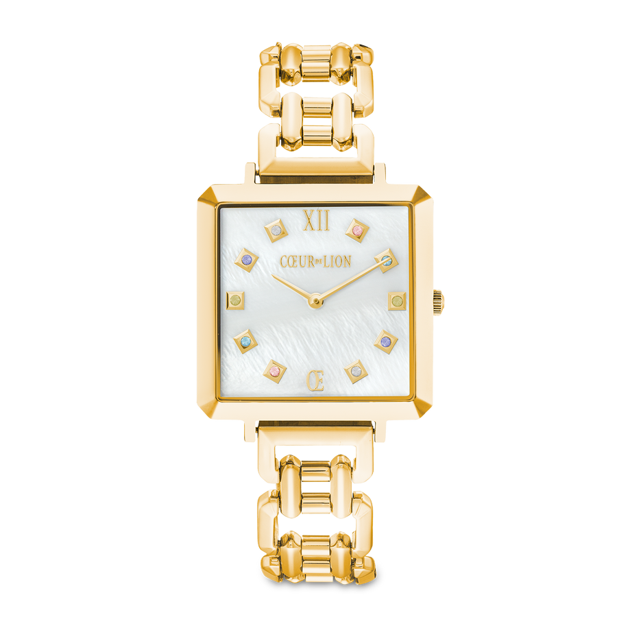 Uhr Iconic Cube Golden Moments Statement Gold