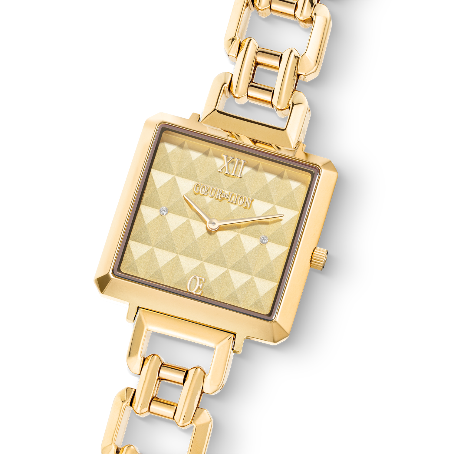 Uhr Iconic Cube Spikes Statement Gold