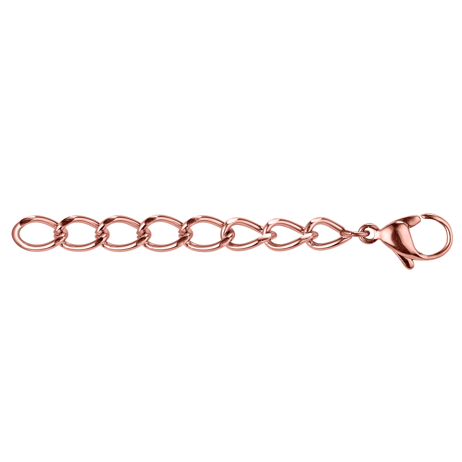 Verlängerungskettchen mit Karabiner Edelstahl roségold