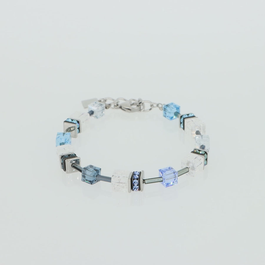 GeoCUBE® Iconic Nature Armband blau-weiß